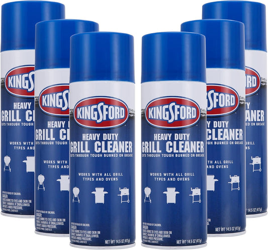 Kingsford Heavy Duty Spray-On Grill Cleaner | Cuts Through Grease and Grime on Contact | Makes Grill Cleaning Effortless, Great for Grills or Ovens | 14.5 ounces - 6 Pack