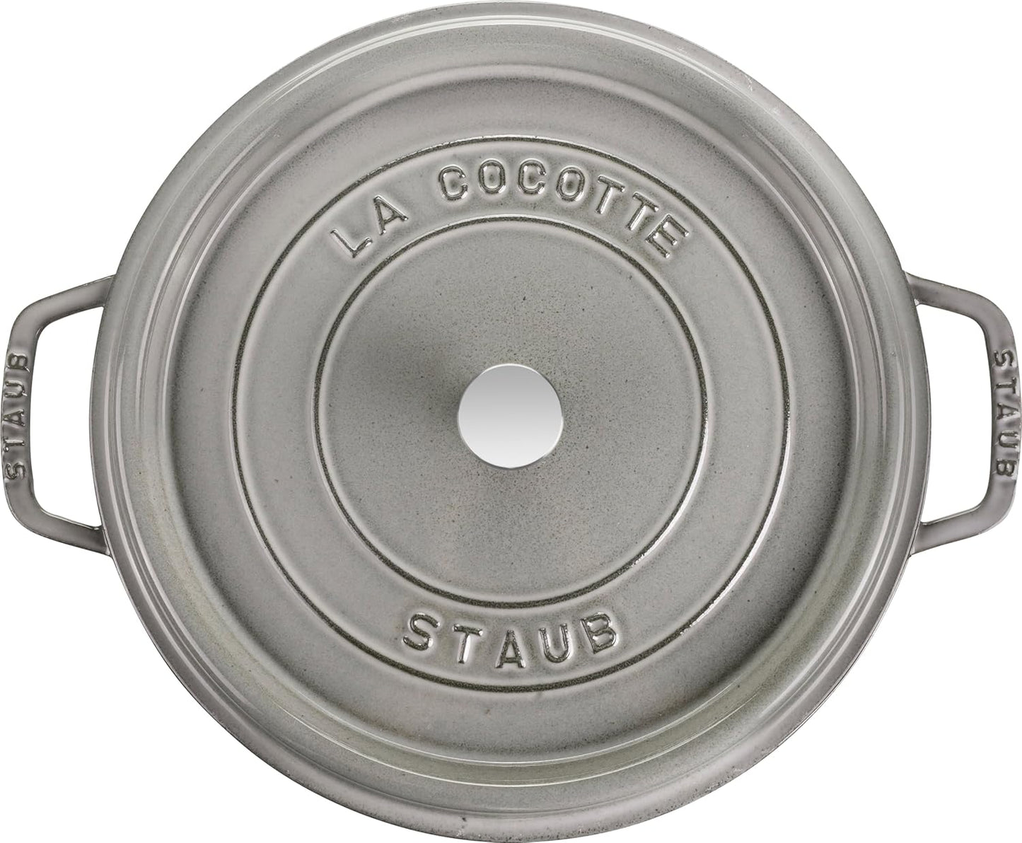 STAUB Cast Iron Roaster/Cocotte, Round, 8.35 L, Graphite Grey, 30 cm