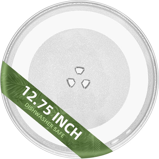 12.75" Microwave Plate Replacement for WB49X10129 GE Microwave Glass Plate, LG 3390W1A027A and Kenmore Microwave Glass Plate 1B71961H Compatible With WP8172138 12 3/4 inch Whirlpool Microwave Plate
