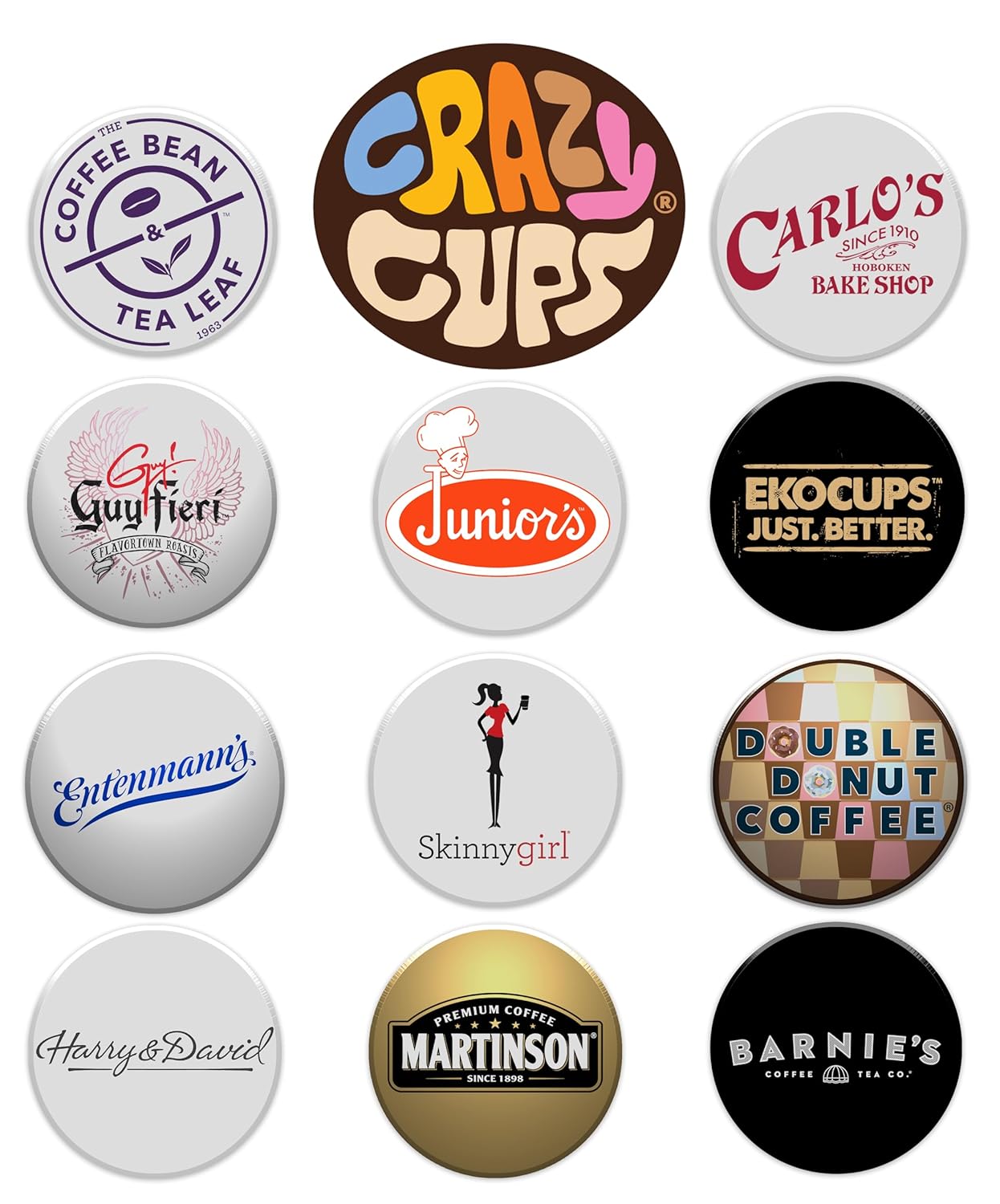 Crazy Cups Decaf Coffee Pods Variety Pack – Flavored & Unflavored Assorted Sampler, 50 Count, Compatible with Keurig K-Cup Brewers