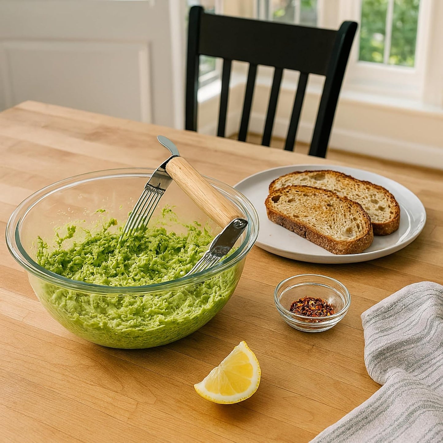 Mrs. Anderson’s Baking 6-Wire Pastry Cutter and Dough Blender, Stainless Steel with Wood Handle
