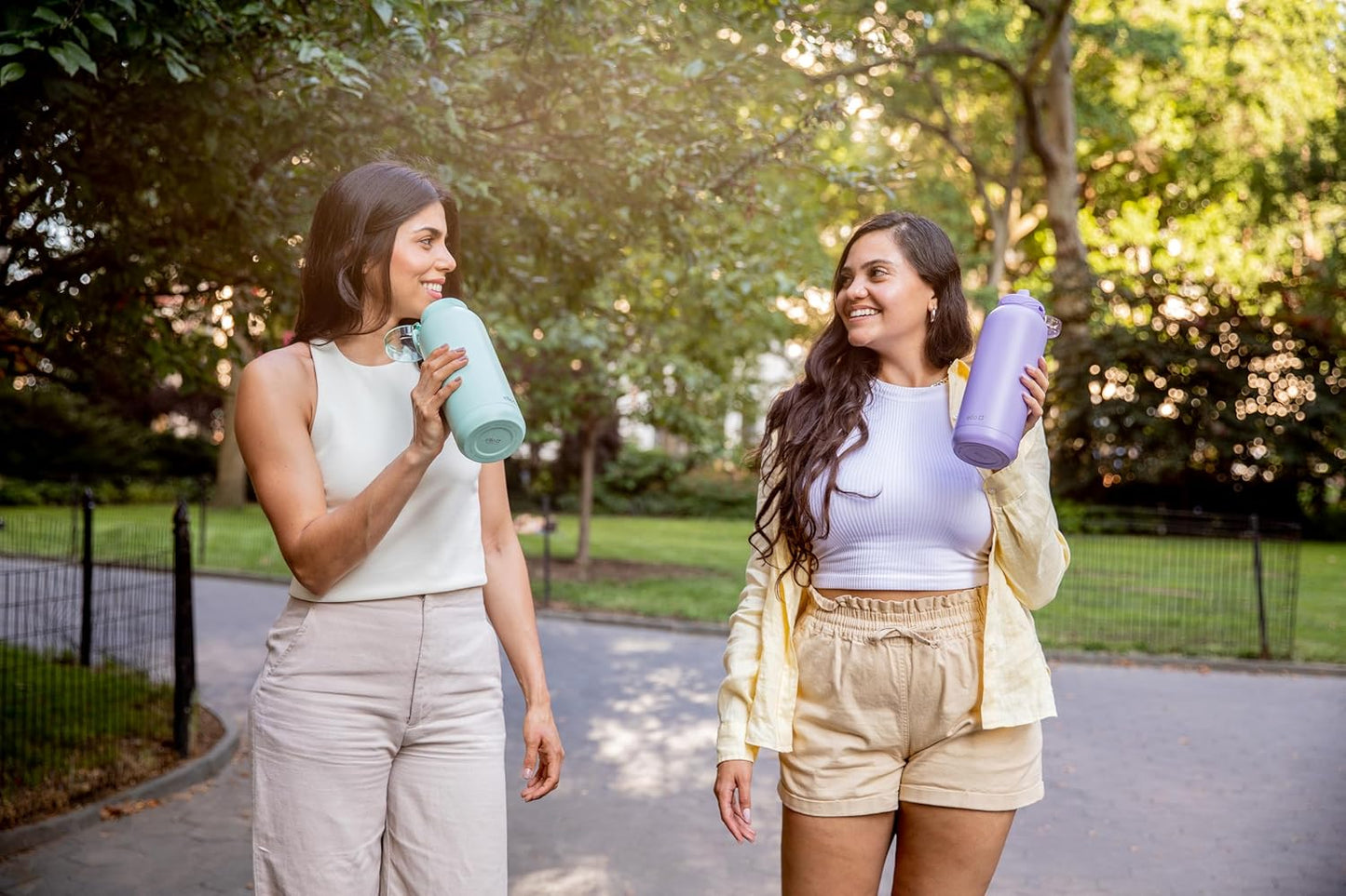 Ello Cooper 40oz Stainless Steel Water Bottle with 2 Lids Chug and Straw | Leak Proof | Double Walled and Vacuum Insulated | Built in Carry Loop | Dishwasher Safe | Lilac