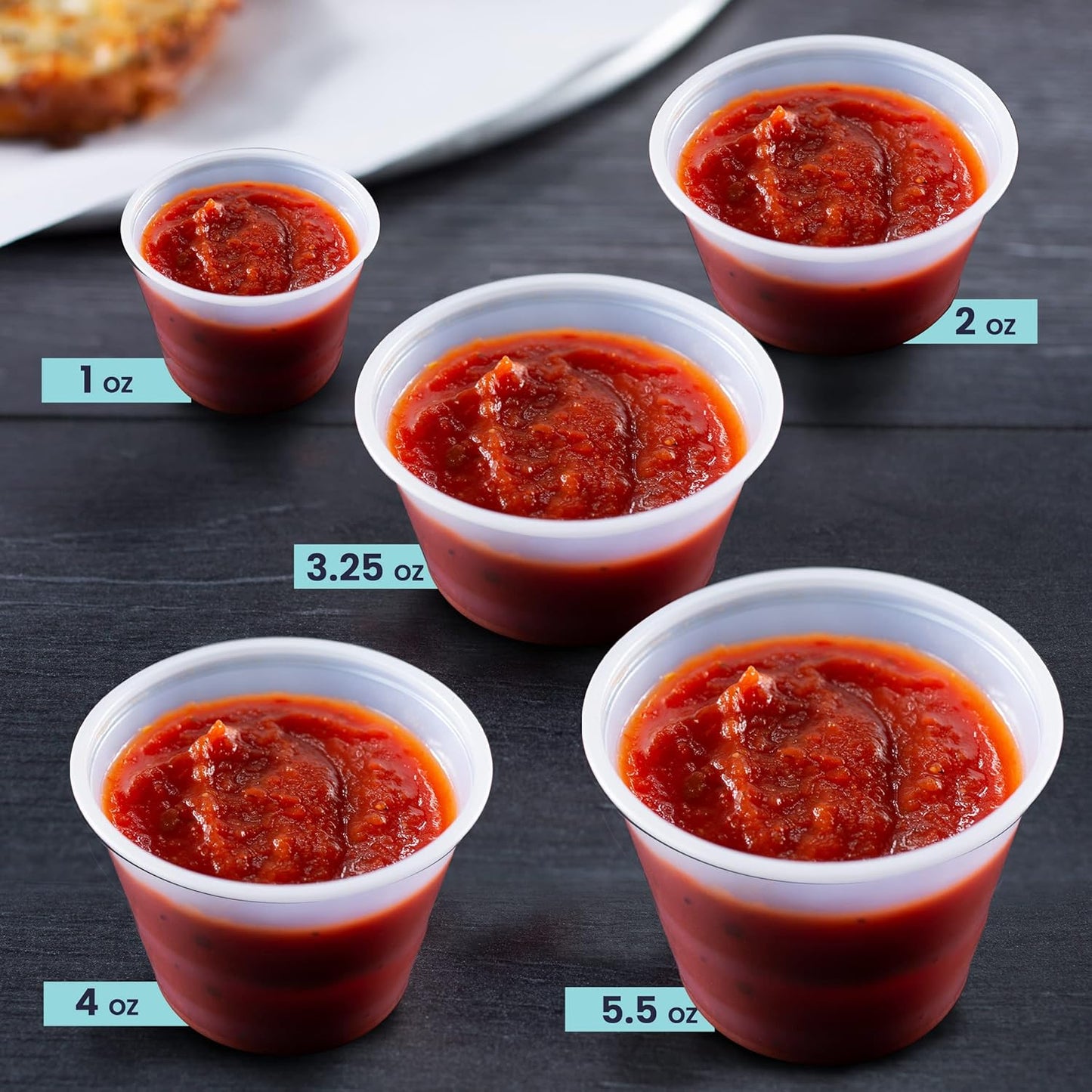 Fit Meal Prep 2500 Pack 3.25 oz BPA Free Condiment Cups No Lids, Disposable Jello Shots Containers, Small Dipping Sauce Cups, Plastic Ramekins in Bulk, Stackable Souffle Cups for Sample, Portioning