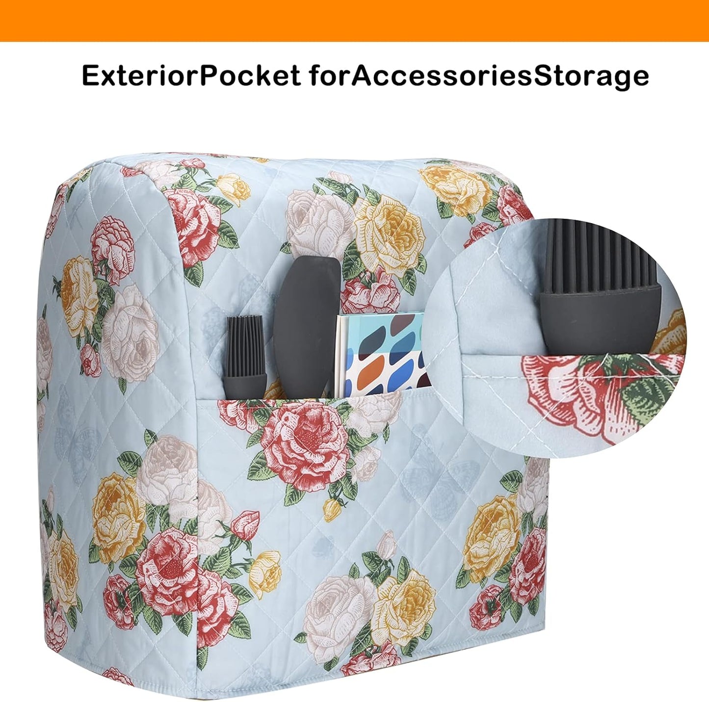 Kitchen Aid Mixer Cover For Woman Pioneer Compatible with 6-8 Quarts Hamilton Stand Mixer/Tilt Head & Bowl Lift Model,Floral Print Accessories