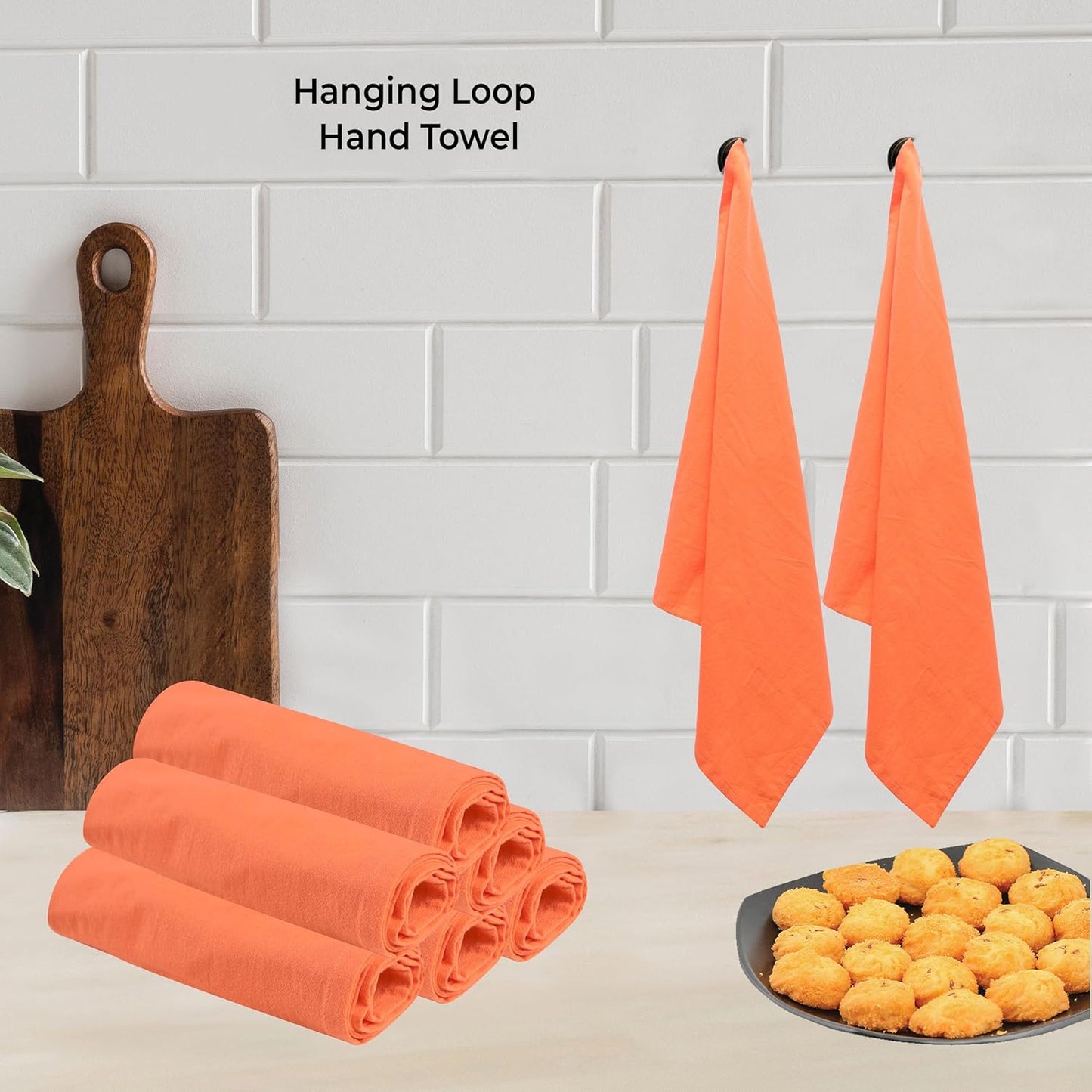 Urban Villa Halloween Flour Sack Kitchen Towels 27”x27” 12 Pack Orange Color Dish Towels 100% Cotton Flour Sack Kitchen Towels for Embroidery DIY Projects Cloth Diapers Cheese Strainers Dish Cloths