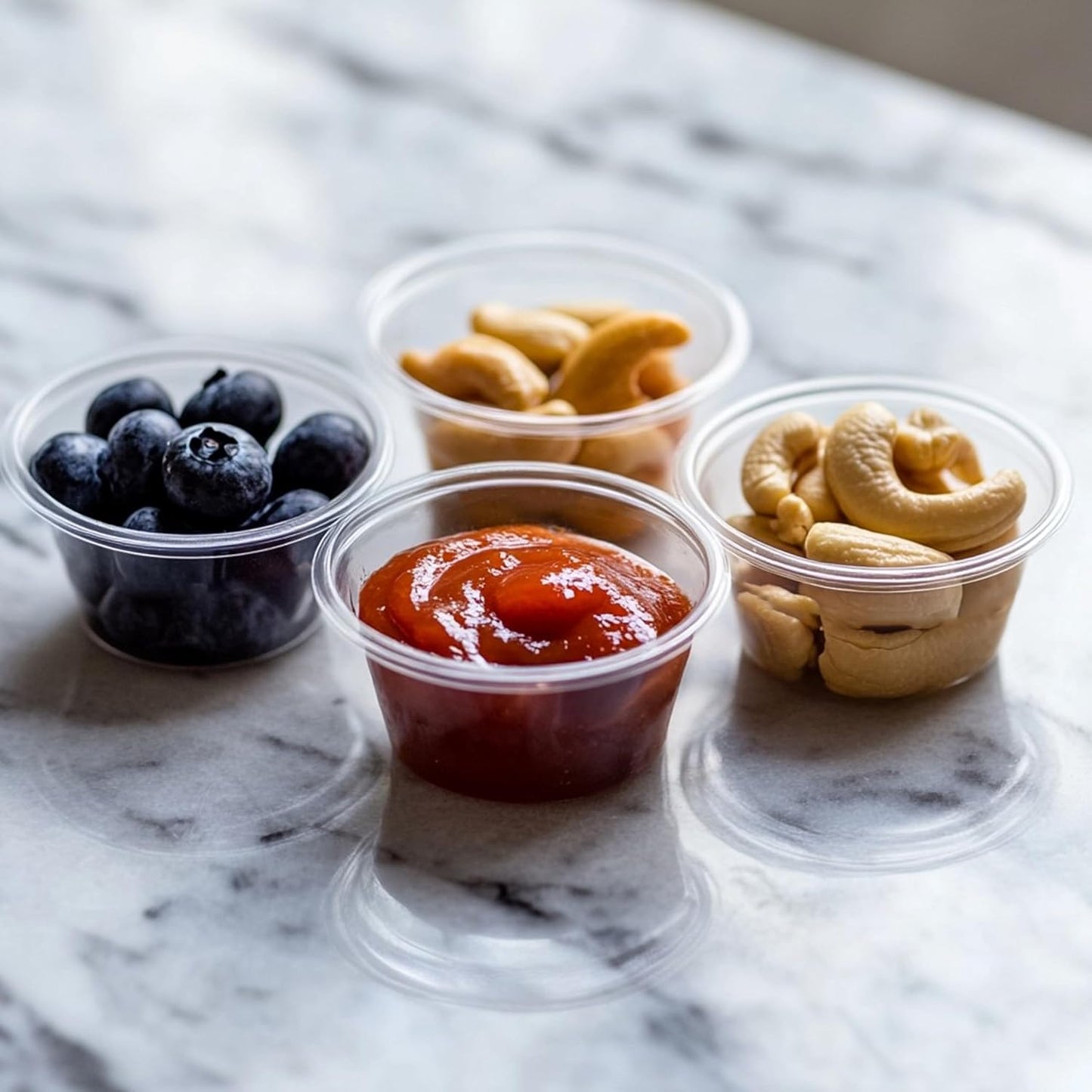 TashiBox [3.25 oz. - 200 Sets Portion Cups with Lids - Souffle & Jello Shot Cups, Clear Plastic Containers, Meal Prep, Salad Dressing & Medicine