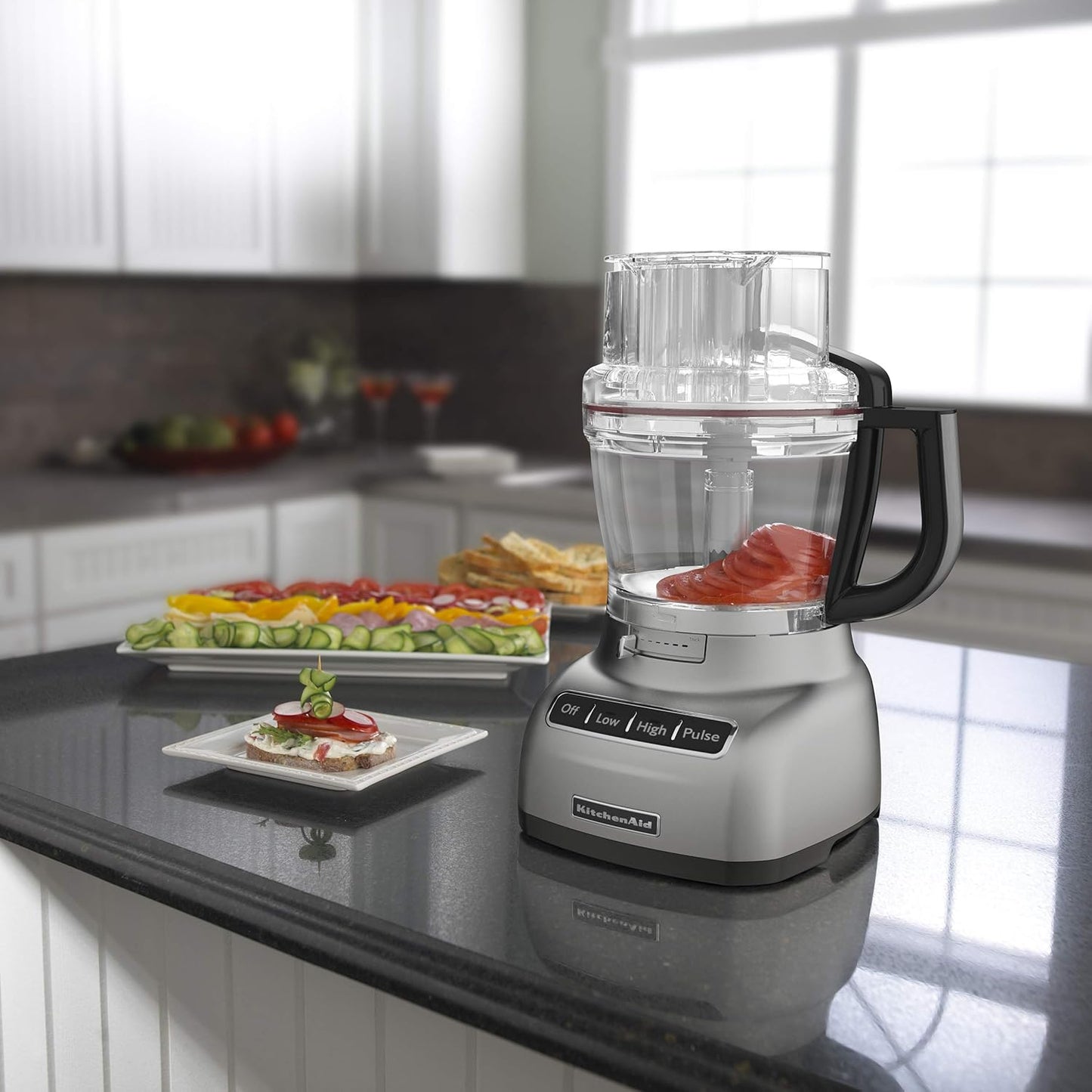KitchenAid KFP1133CU 11 Cup Food Processor with Exactslice System - Contour Silver