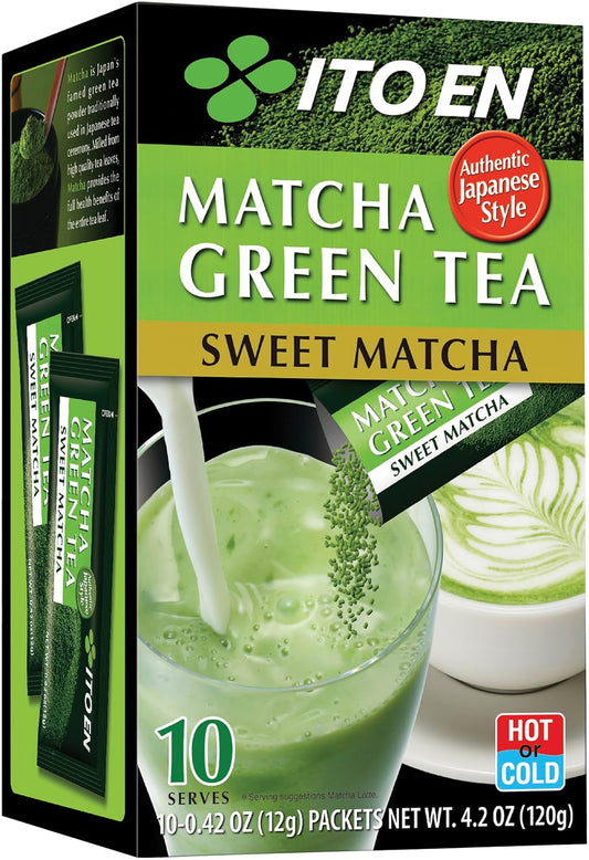 Ito En Sweet Matcha Powder Sticks, 10 Sticks