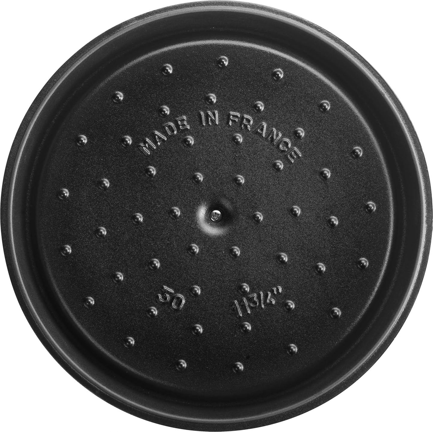 STAUB Cast Iron Roaster/Cocotte, Round, 8.35 L, Graphite Grey, 30 cm