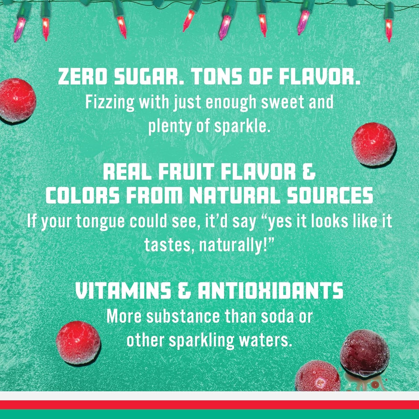 Sparkling Ice, Cranberry Frost Sparkling Water, Zero Sugar Flavored Water, with Vitamins and Antioxidants, Low Calorie Beverage, 17 Fl Oz (Pack of 12)