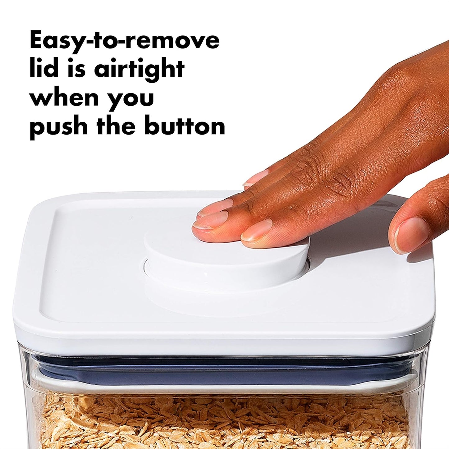 OXO Good Grips POP Container - Airtight Food Storage - Big Square Mini 1.1 Qt Ideal for tea bags, baking supplies, nuts or snacks