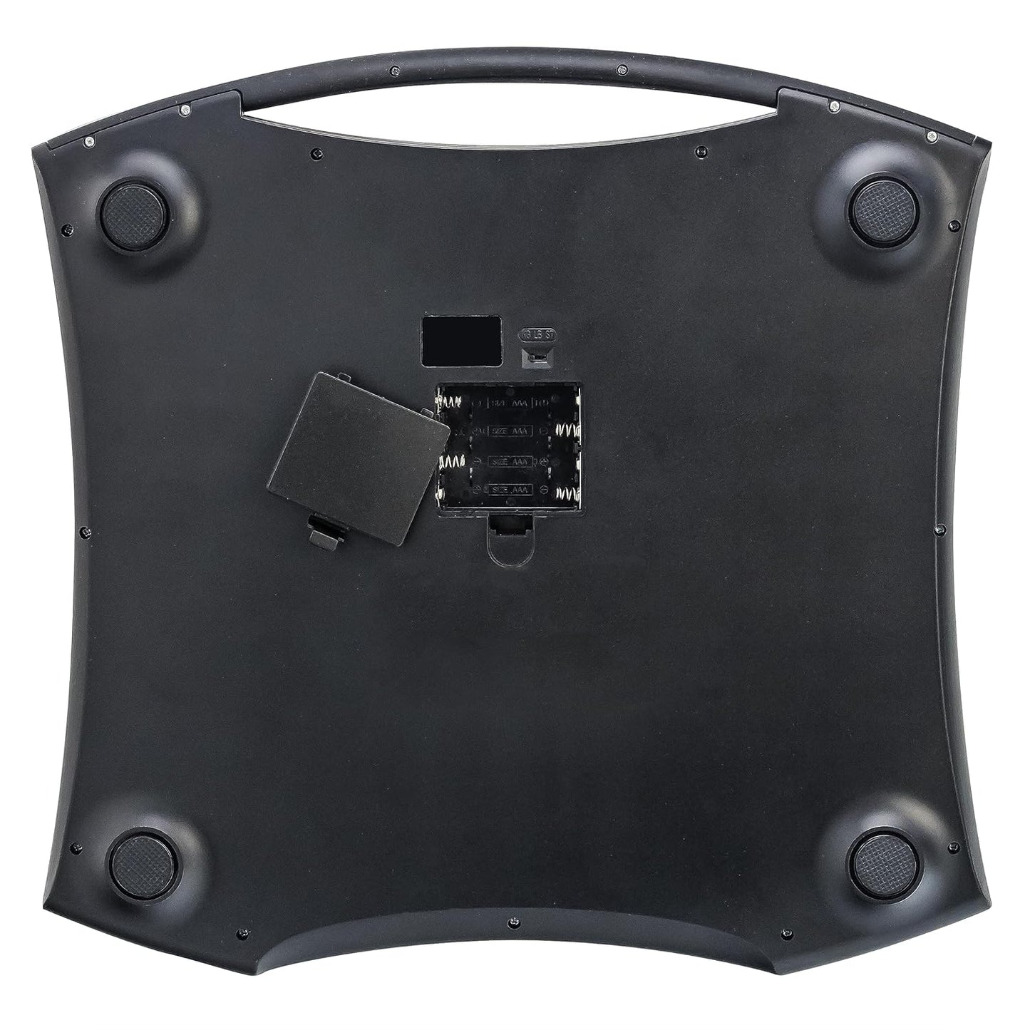 Taylor Digital Scales for Body Weight, Extra High 440 LB Capacity, Built in Handle, Jumbo Blue Readout, Durable Platform, 13.0 x 12.0 Inches, Silver Metallic