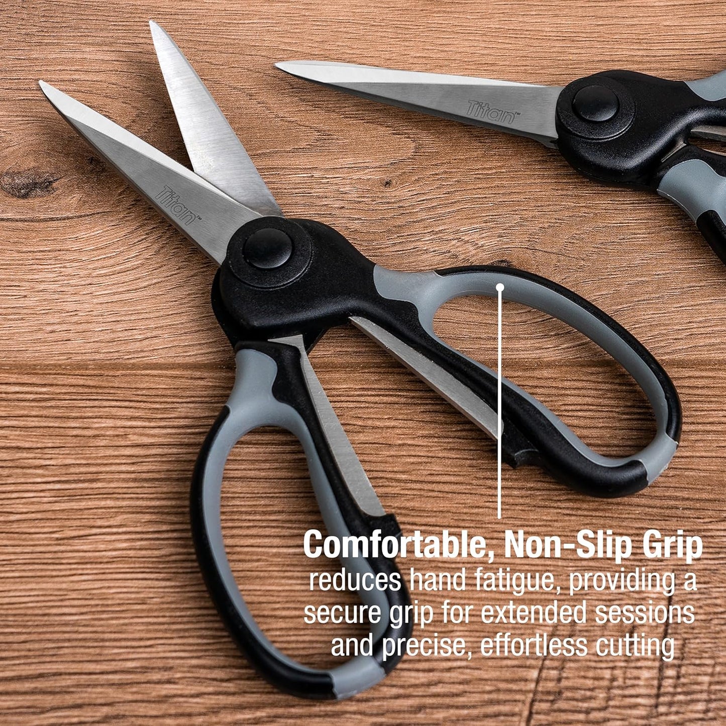 Titan Industrial Grade Heavy Duty Scissors Multipurpose Shears for Sewing and Crafting Durable Easy to Use Stainless Steel Blades with Comfortable Handles for Reliable Precision Cutting