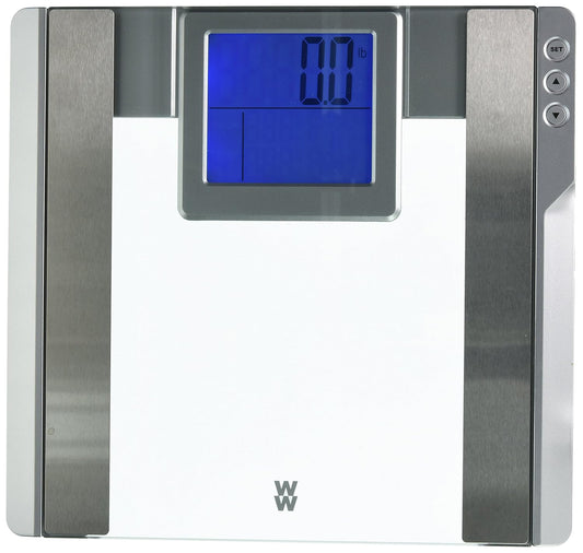 Weight Watchers Scales by Conair Scale for Body Weight, Digital Bathroom Scale with Body Fat and BMI in Large Display Clear