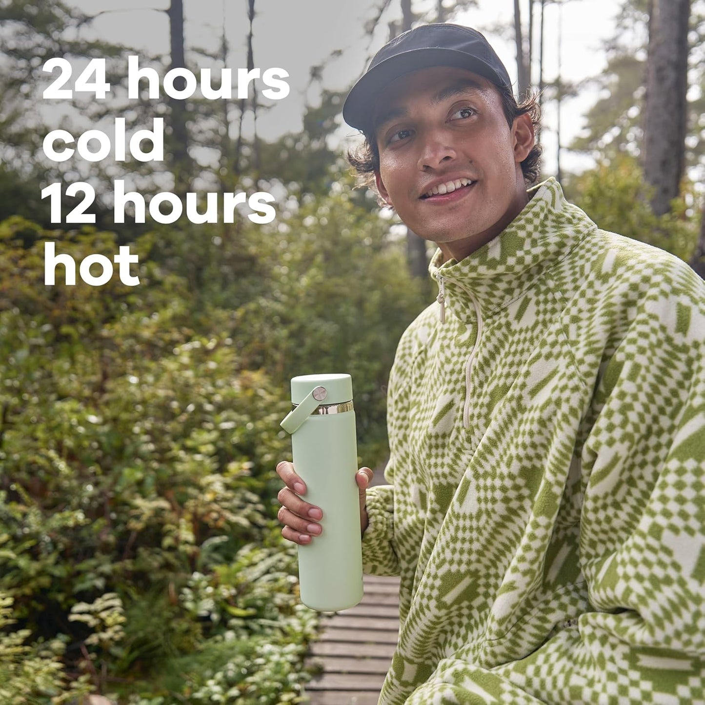 Hydro Flask Water Bottle - Insulated Stainless Steel - Wide Mouth Flex Lid, Non Spill, Leakproof and Refillable in 32 Oz Brich Gray