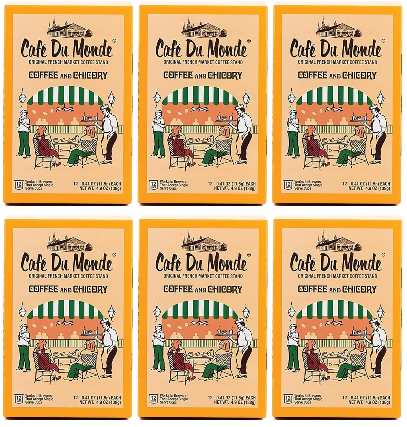 Cafe Du Monde Coffee and Chicory Single Serve Cups 72 Count