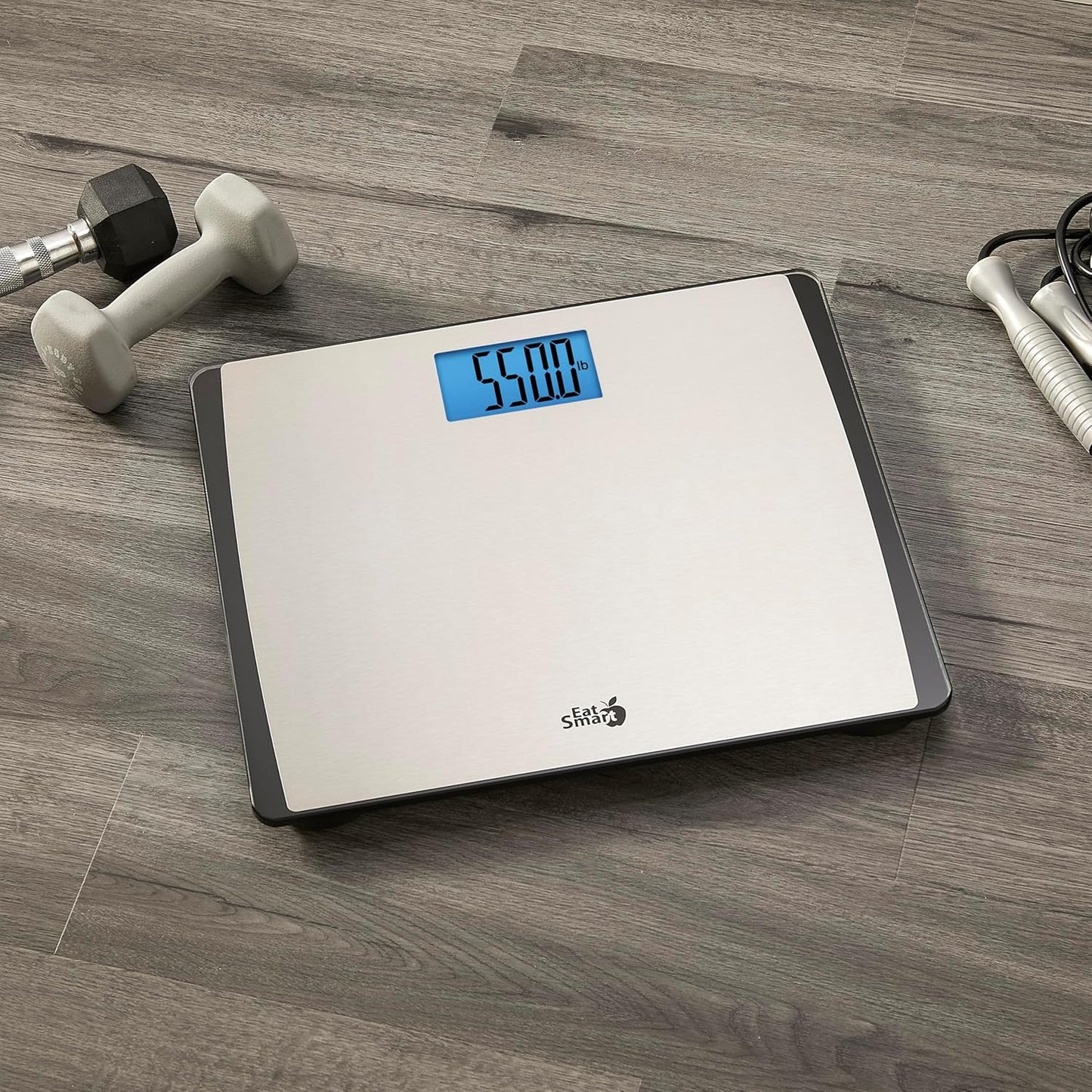 EatSmart Precision 550 Pound Extra-High Capacity Digital Bathroom Scale, Extra-Wide Platform, Stainless Steel Body Weight Scale with Step-On Tech
