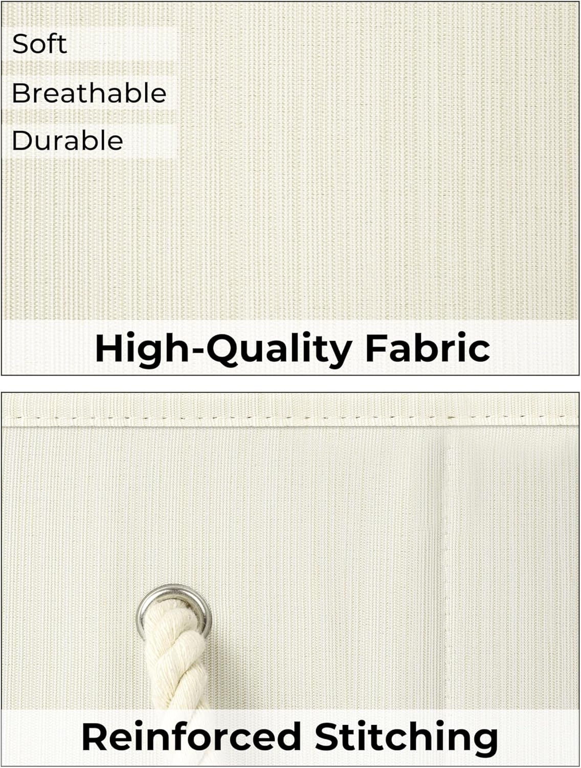 StorageWorks Storage Baskets for Shelves, Foldable Fabric Closet Storage Bins with Handles, Fabric Storage Bins Clothes Organizer, Beige, White & Ivory, 3-Pack, Small