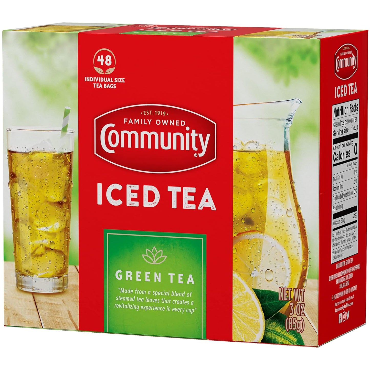 Community Coffee Green Tea, 576 Individual Size Tea Bags, 48 Count (Pack of 12)
